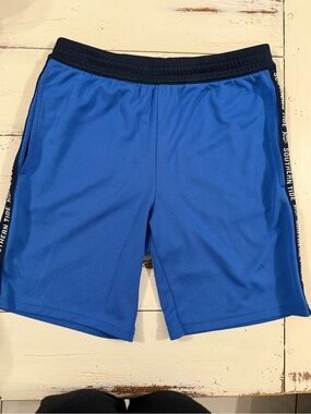 Southern Tide Boys Royal Blue Athletic Mesh Shorts with Navy Waistband